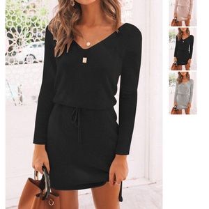 Black Cheri light sweater dress